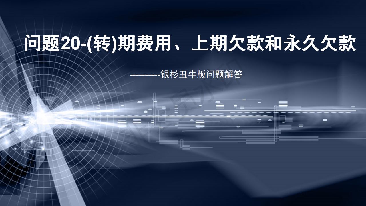 問題20--(轉(zhuǎn))期費用、上期欠款和永久欠款