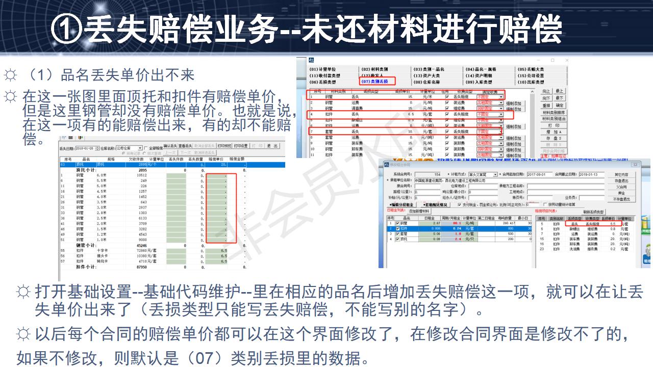 問題4--材料賠償的兩種方法