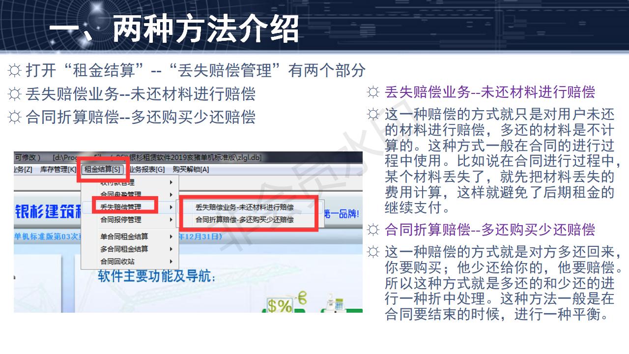 問題4--材料賠償的兩種方法